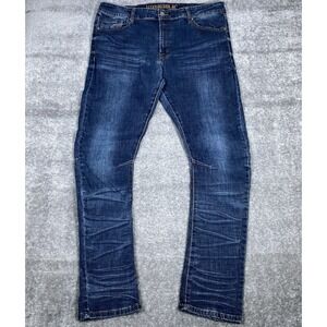 Hydraulic‎ Arc Jeans Men's 40x32 Blue Denim Distressed Fading Skinny Fit